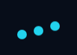Bouncing Dots Loader with three animated cyan dots