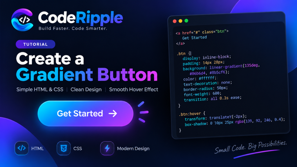 10+ Best CSS Button Effects with HTML, CSS & JavaScript