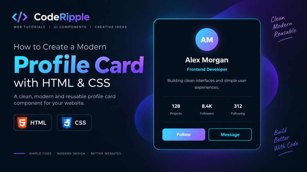 15+ Best CSS Profile Cards with HTML, CSS & JavaScript