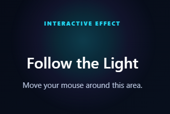 cursor spotlight effect demo