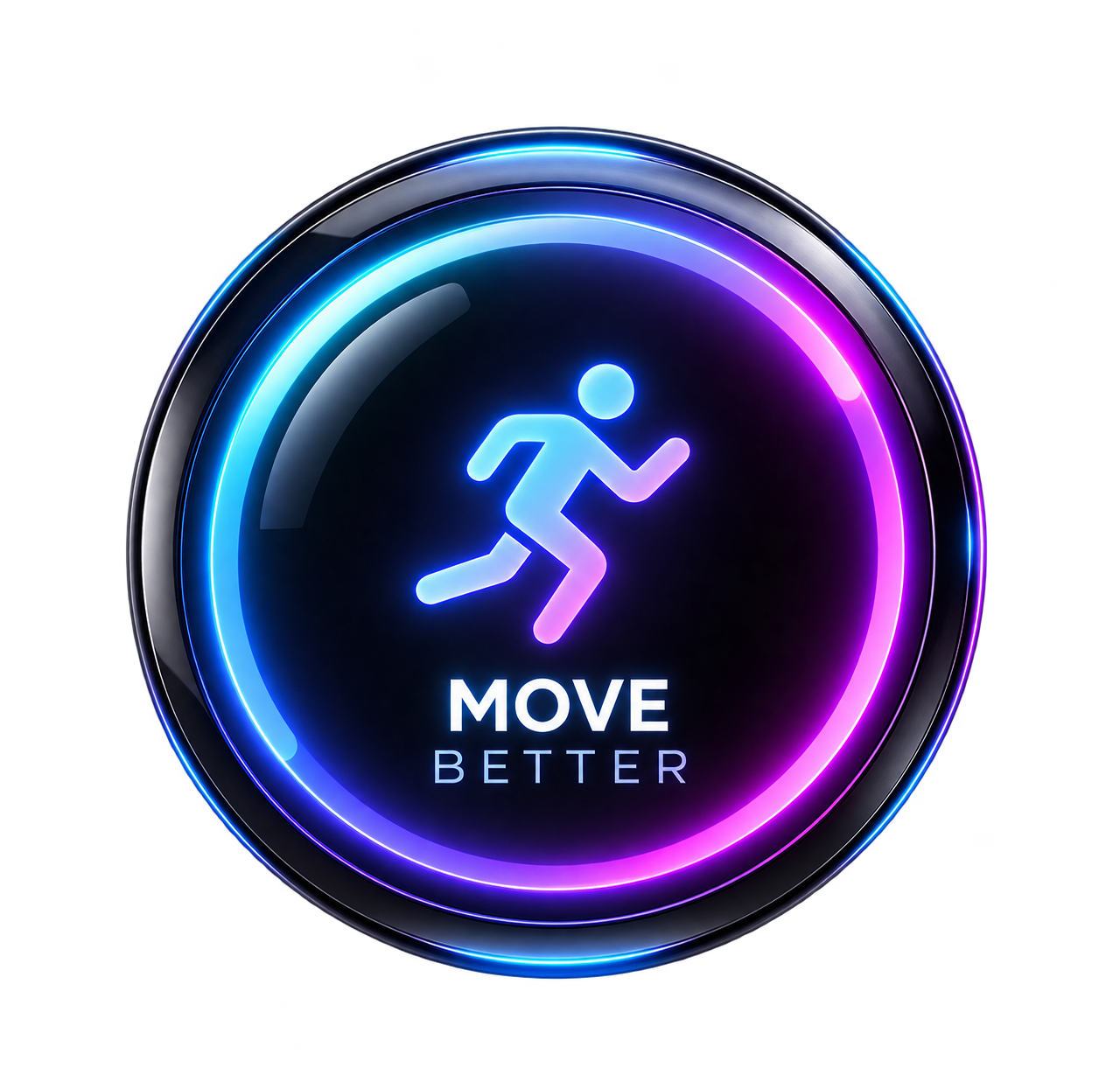 Neon smartwatch fitness dial with running icon